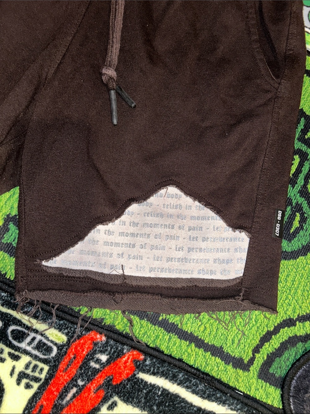 ASRV Gothic Script Sweat Shorts - Picture 2 of 6